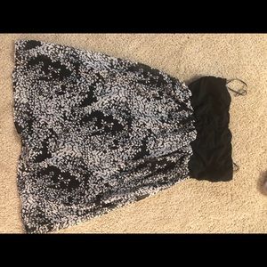 Knee length strapless summer dress